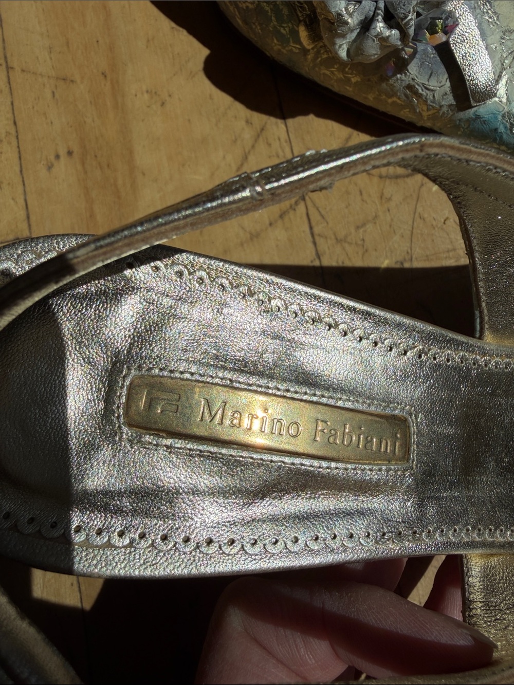 Marino Fabiani Beaded Floral Slingback Heels never worn Made in Italy size 39 - Picture 3 of 9